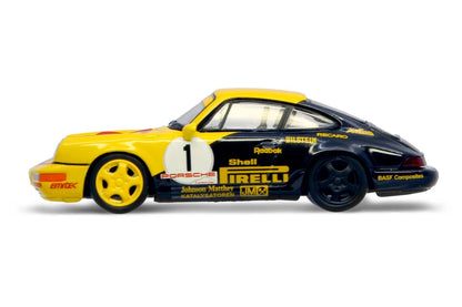 SPARKY 1/64 DIECAST SHELL PORSCHE 911 (964) Carrera Cup COMBO -  Pirelli #1 Kaufmann &  trophy combo