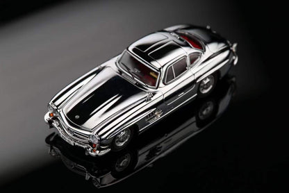 SEEKER 1:64 Mercedes-Benz 300 SL (W198) Gullwing – Chrome Finish Diecast Model Car (2 Variants)