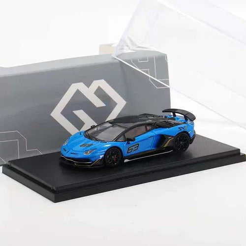 Maxwell 1:64  Aventador SVJ 63 Blue  Diecast Car Model