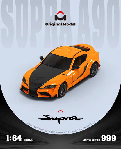 Original Model 1:64 Toyota GR Supra Orange F&F Edition Diecast Model Car | Premium Collectible with Figurine