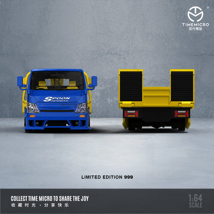 Time Micro 1:64 H300 Flatbed Transport Trailer Spoon Sports Livery | Limited Edition 999 Diecast Model Truck