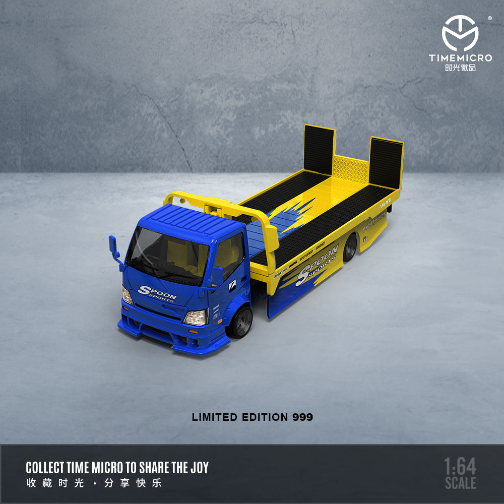 Time Micro 1:64 H300 Flatbed Transport Trailer Spoon Sports Livery | Limited Edition 999 Diecast Model Truck