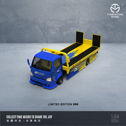 Time Micro 1:64 H300 Flatbed Transport Trailer Spoon Sports Livery | Limited Edition 999 Diecast Model Truck