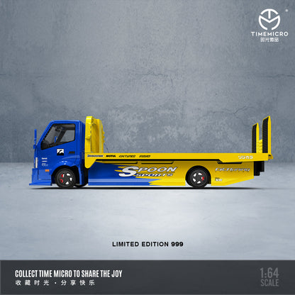 Time Micro 1:64 H300 Flatbed Transport Trailer Spoon Sports Livery | Limited Edition 999 Diecast Model Truck