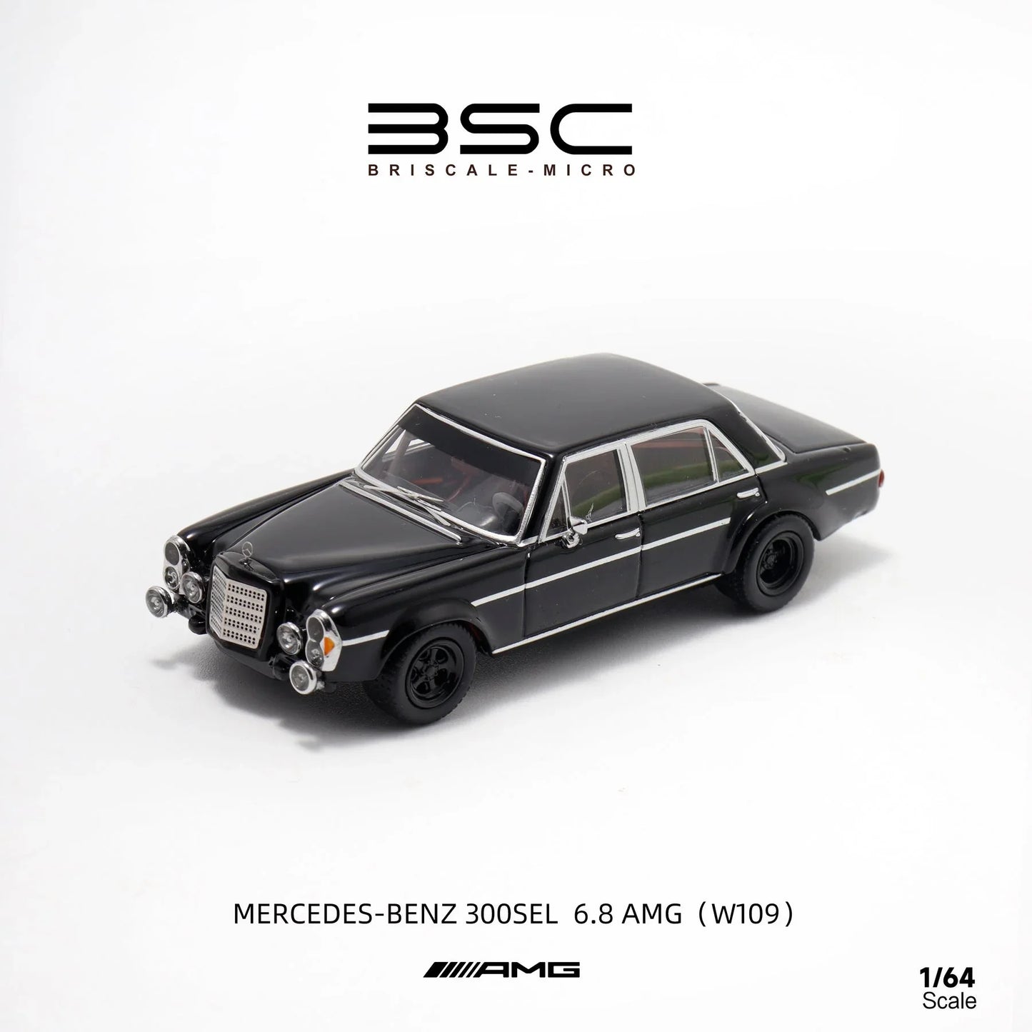 BSC 1:64 Mercedes Benz 300SEL W109 AMG Black