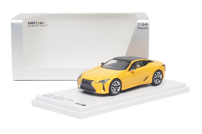 AR Box 1:64 Lexus LC500 2018 Diecast Model Car – Yellow Premium Collector Edition
