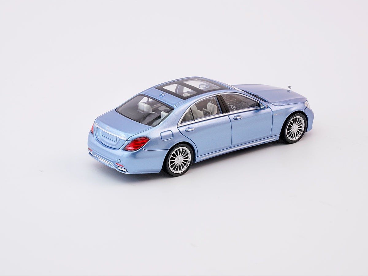 King Model 1:64 Mercedes-Benz S65 AMG Luxury Sedan Diecast Model Car – Metallic Blue