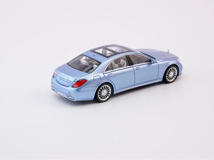 King Model 1:64 Mercedes-Benz S65 AMG Luxury Sedan Diecast Model Car – Metallic Blue