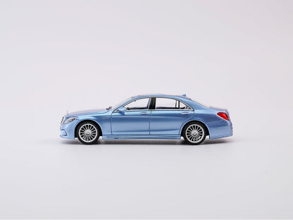 King Model 1:64 Mercedes-Benz S65 AMG Luxury Sedan Diecast Model Car – Metallic Blue
