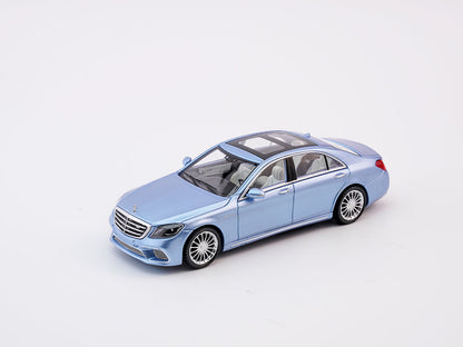 King Model 1:64 Mercedes-Benz S65 AMG Luxury Sedan Diecast Model Car – Metallic Blue