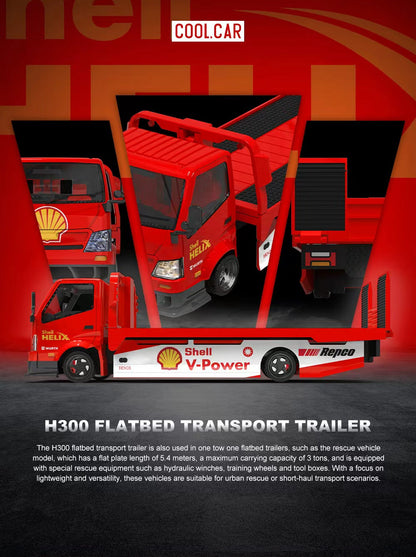 Cool.Car 1:64 Hino H300 Transport Trailer Shell Helix Livery Diecast Model CC647234
