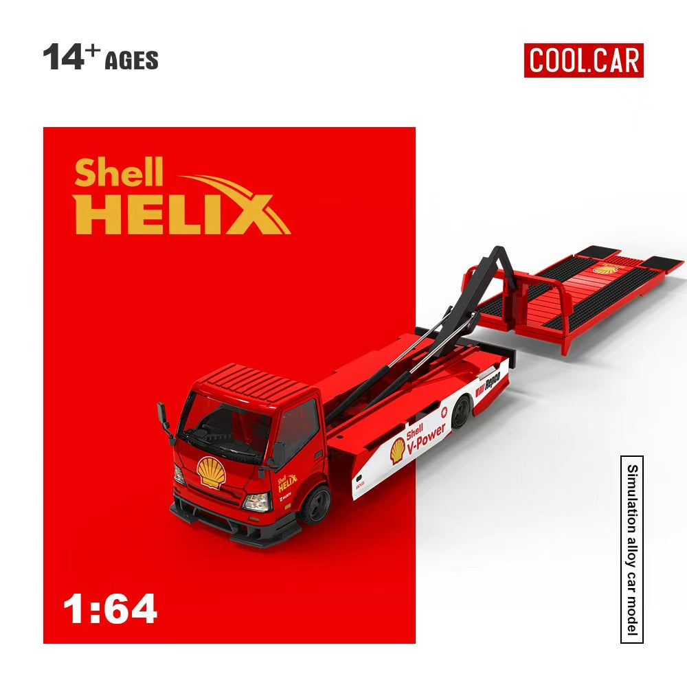 Cool.Car 1:64 Hino H300 Transport Trailer Shell Helix Livery Diecast Model CC647234