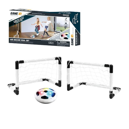 Innov8 Air Soccer Goalpost | Portable Training Net | Slide on Any Smooth Surface | Ages 5+ | Battery Operated with LED Lights | Quick Setup | Durable - Jaiman Toys