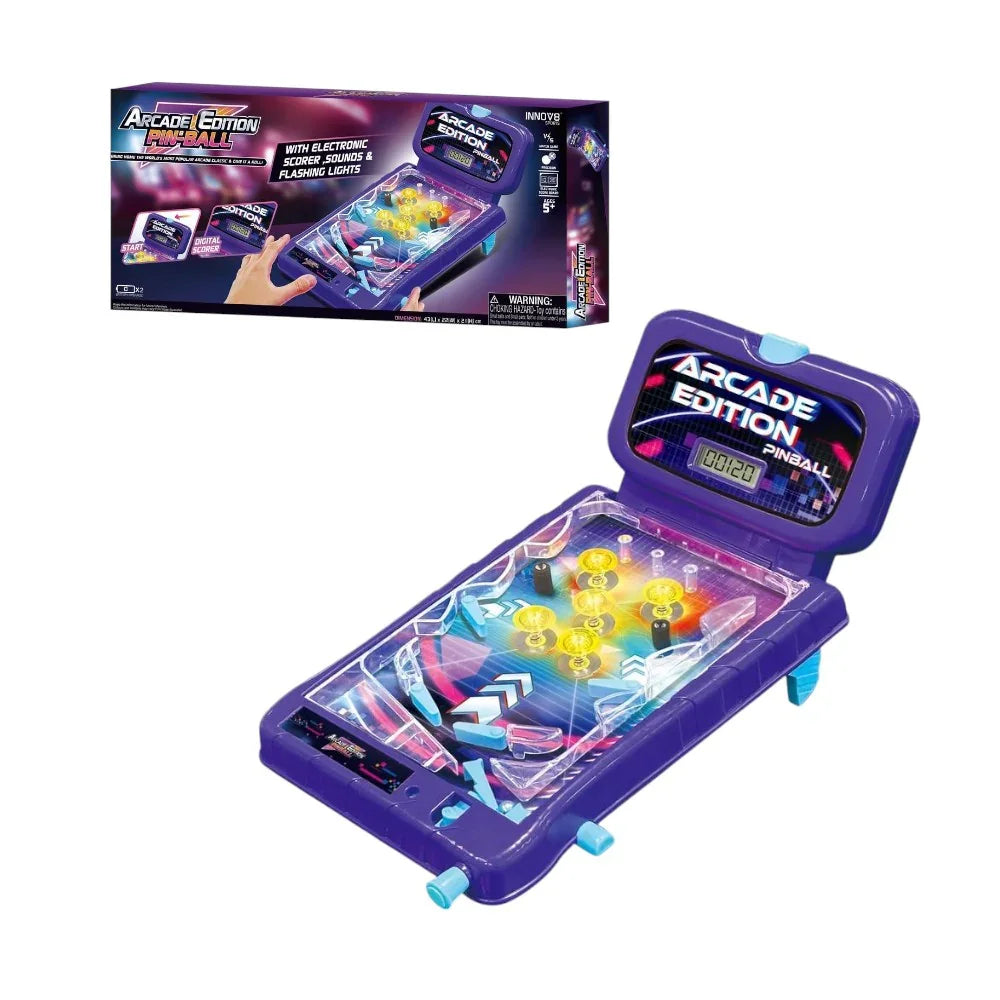 Innov8 Electronic Pin Ball Game, LED Scoreboard, Sound Effects, Tabletop Family Game - Jaiman Toys