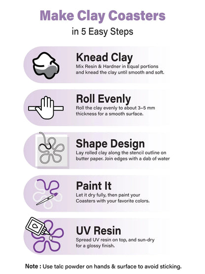 DIY Clay Coaster Kit by Dastkhat - Jaiman Toys