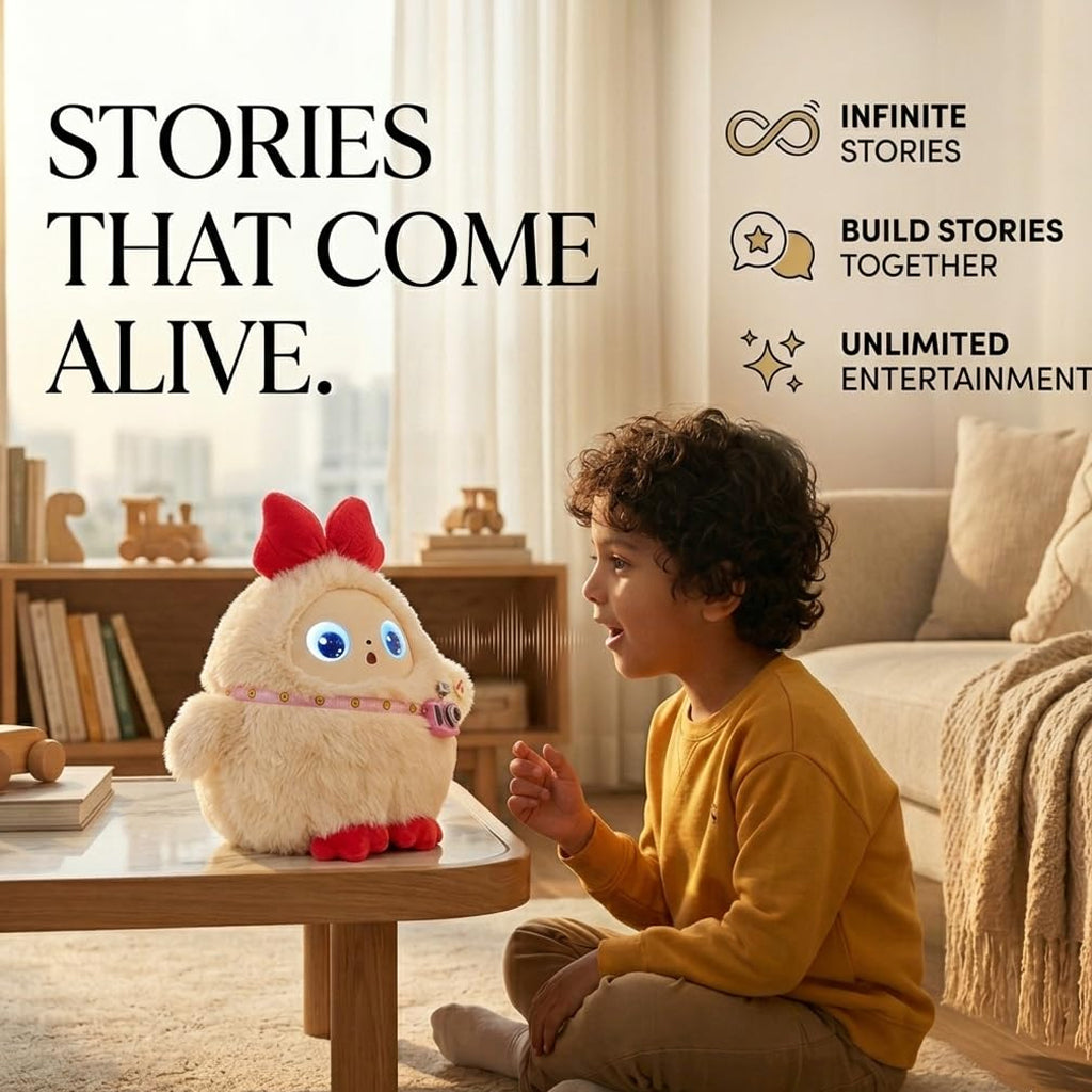 Yumi Bird AI Interactive Talking Plush Toy | Smart AI Companion | App-Controlled Educational Plush Toy for Kids