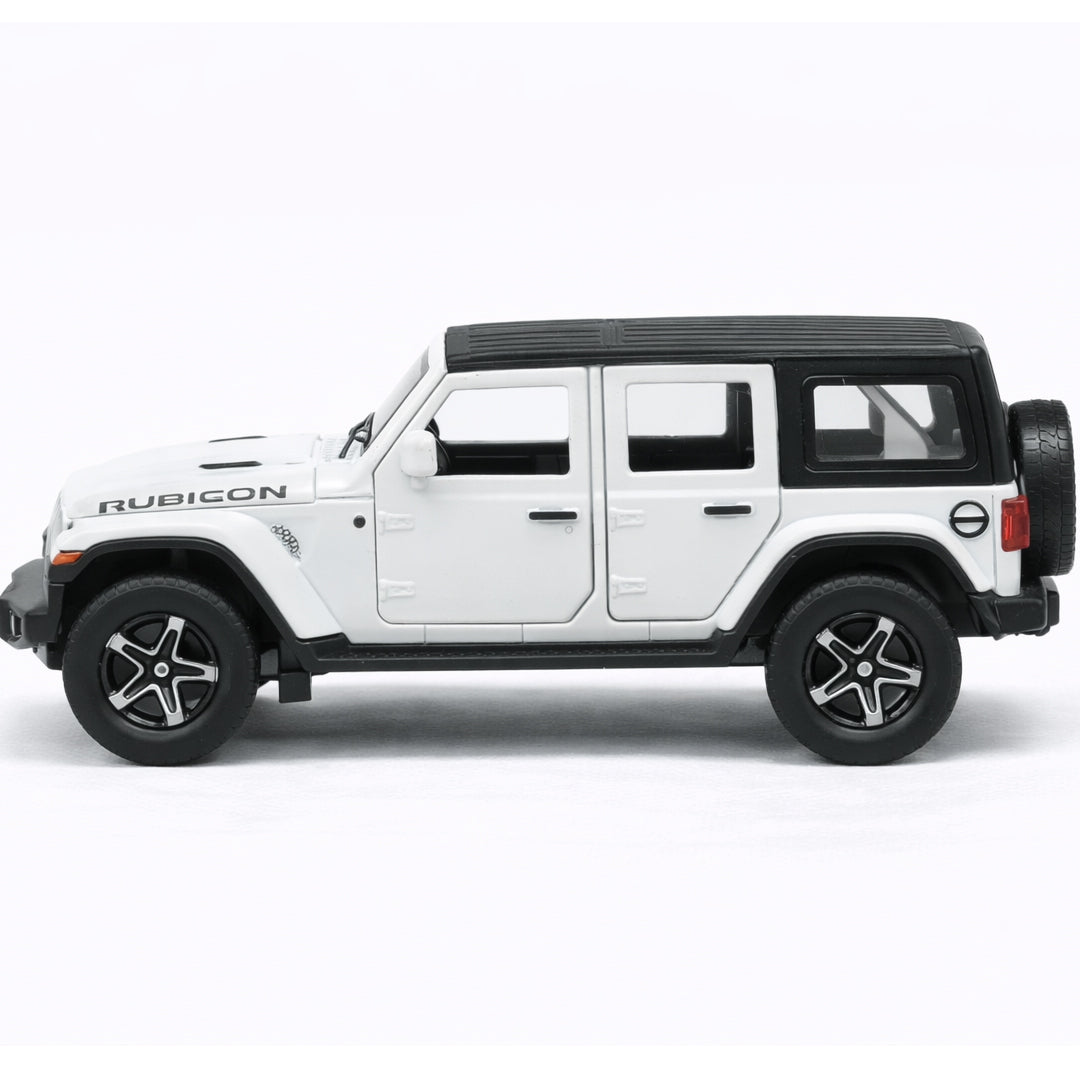 JOY JUNCTION 1:32 Rubicon Off-Road SUV Diecast Car – White Alloy Metal Model with Openable Doors | Collector’s Edition