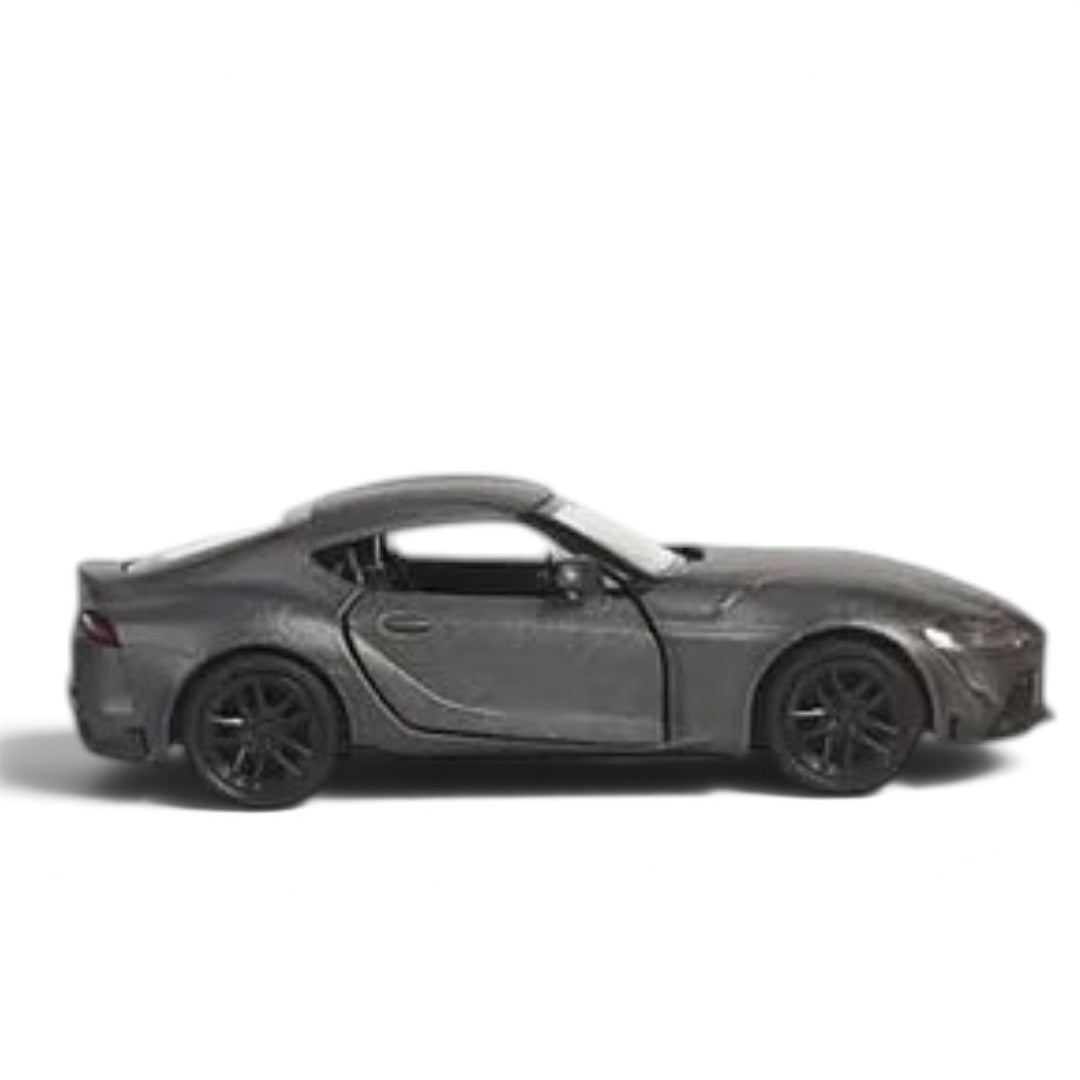 RMZ City 1:32 Scale 2020 Toyota GR Supra Die-Cast Sports Car Model – Grey, Red & Yellow | Collectible Miniature with Opening Doors | 3 Colour Variants