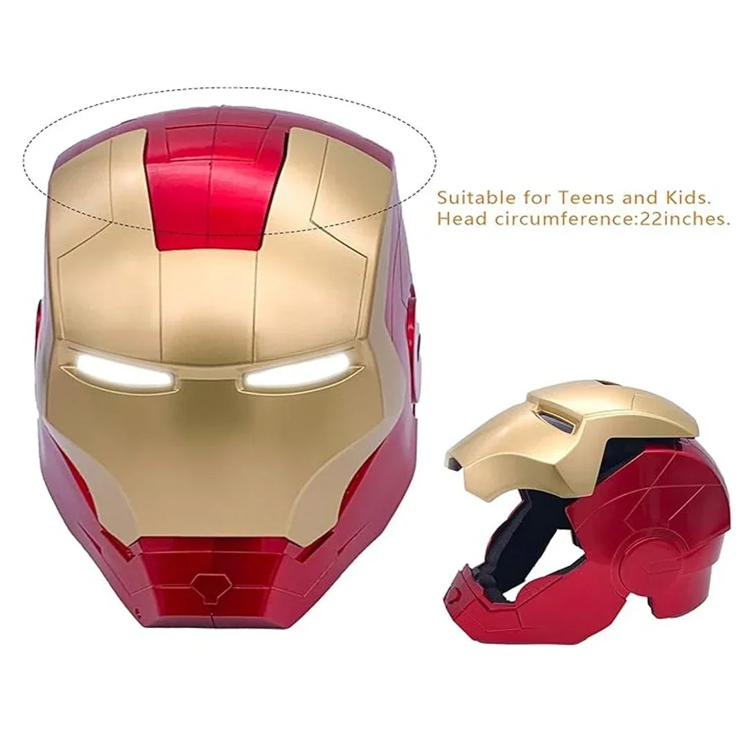 helmet kids iron man Iron Man LED Helmet Mask – Light-Up Eyes, 22” Ultimate Role-Play Costu – Jaiman Toys
