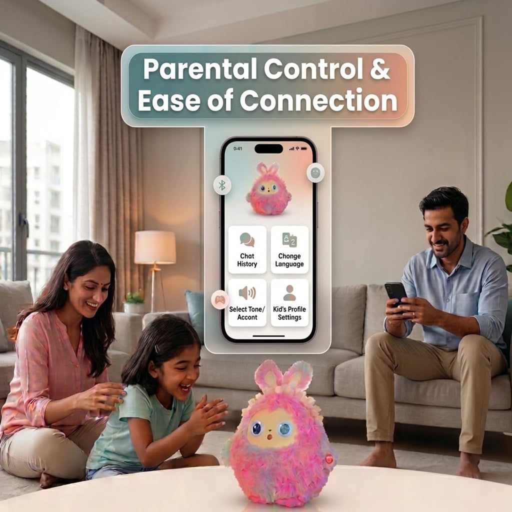Yumi Bird AI Interactive Talking Plush Toy | Smart AI Companion | App-Controlled Educational Plush Toy for Kids