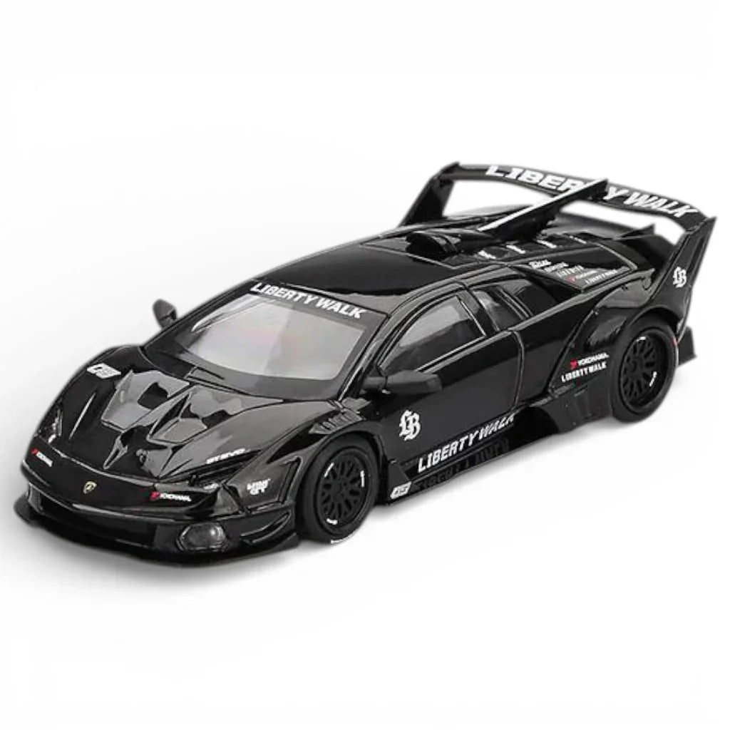 Mini GT 1:64 Lamborghini LB-Silhouette WORKS Murciélago GT Evo Black | Liberty Walk Diecast (Blister Pack)