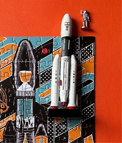 ISRO GSLV Mk III Jigsaw Puzzle 150 Pieces | Space Rocket Theme Educational Puzzle with Realistic Illustration | Fun Mind Game & Challenging Activity for Kids & Adults | 6+ Years