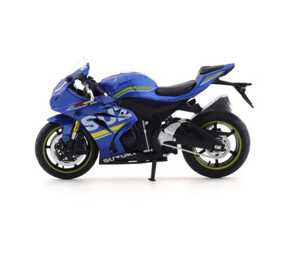 MSZ 1:12 Suzuki GSX-R1000 Diecast Sports Motorcycle, Blue – Officially Licensed Collectible Bike