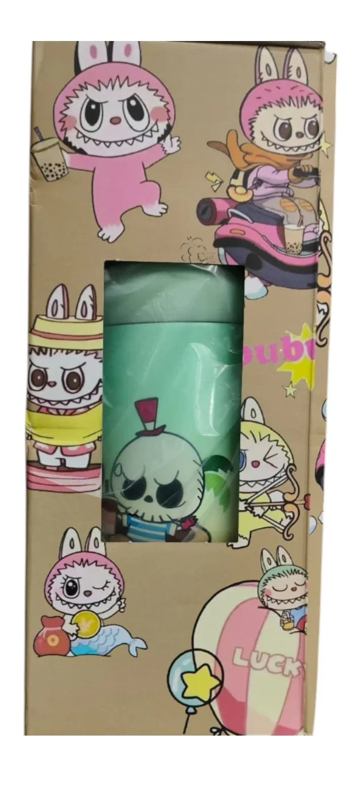 Labubu & Tycoco Hot & Cold Sipper Water Bottle Green 1Ltr Stainless Steel - Jaiman Toys