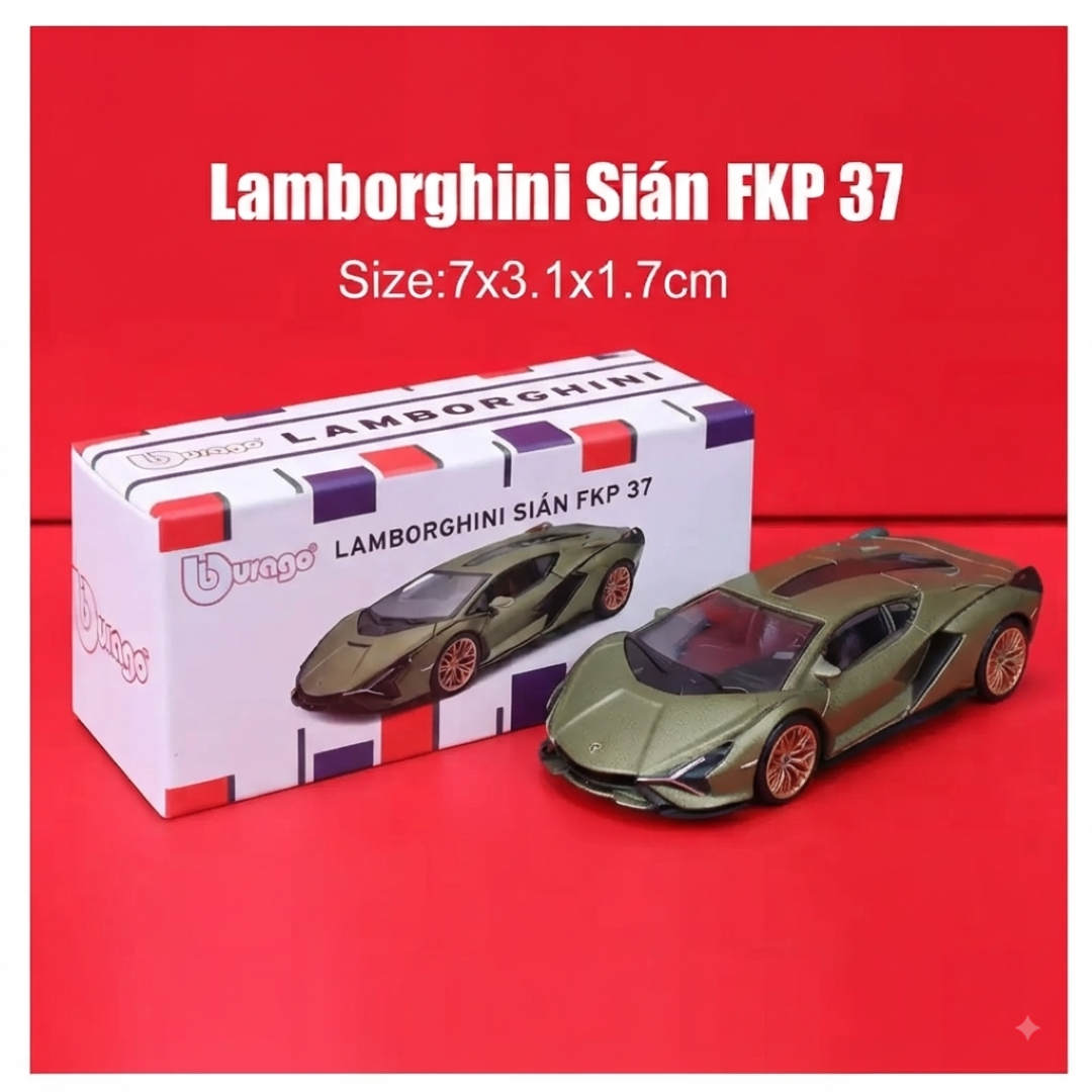 Bburago Lamborghini Sián FKP 37 1:64 Die-Cast Model Car – Sports Cars Edition