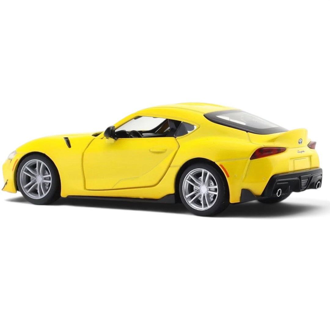 MSZ 1:31 Toyota GR Supra Yellow Die-Cast Model Car with Pull-Back Action & Openable Doors