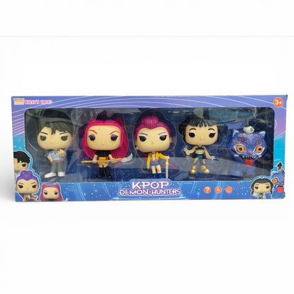 K-Pop Demon Hunters Doll Set – 5 Mini Action Figures Fantasy Collectible Toy Set for Kids (3+ Years)