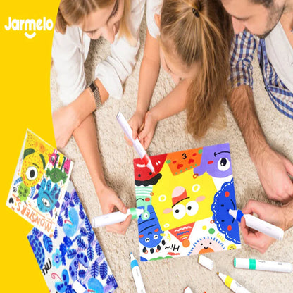 Jar Melo Acrylic Paint Markers With Bag- 36 Colors - Jaiman Toys