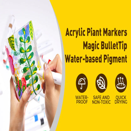Jar Melo Acrylic Paint Markers With Bag- 36 Colors - Jaiman Toys