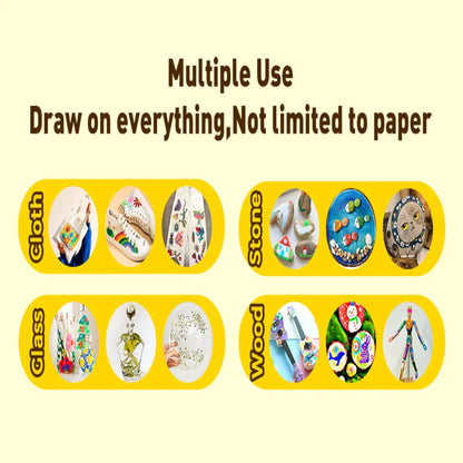 Jar Melo Acrylic Paint Markers With Bag- 36 Colors - Jaiman Toys