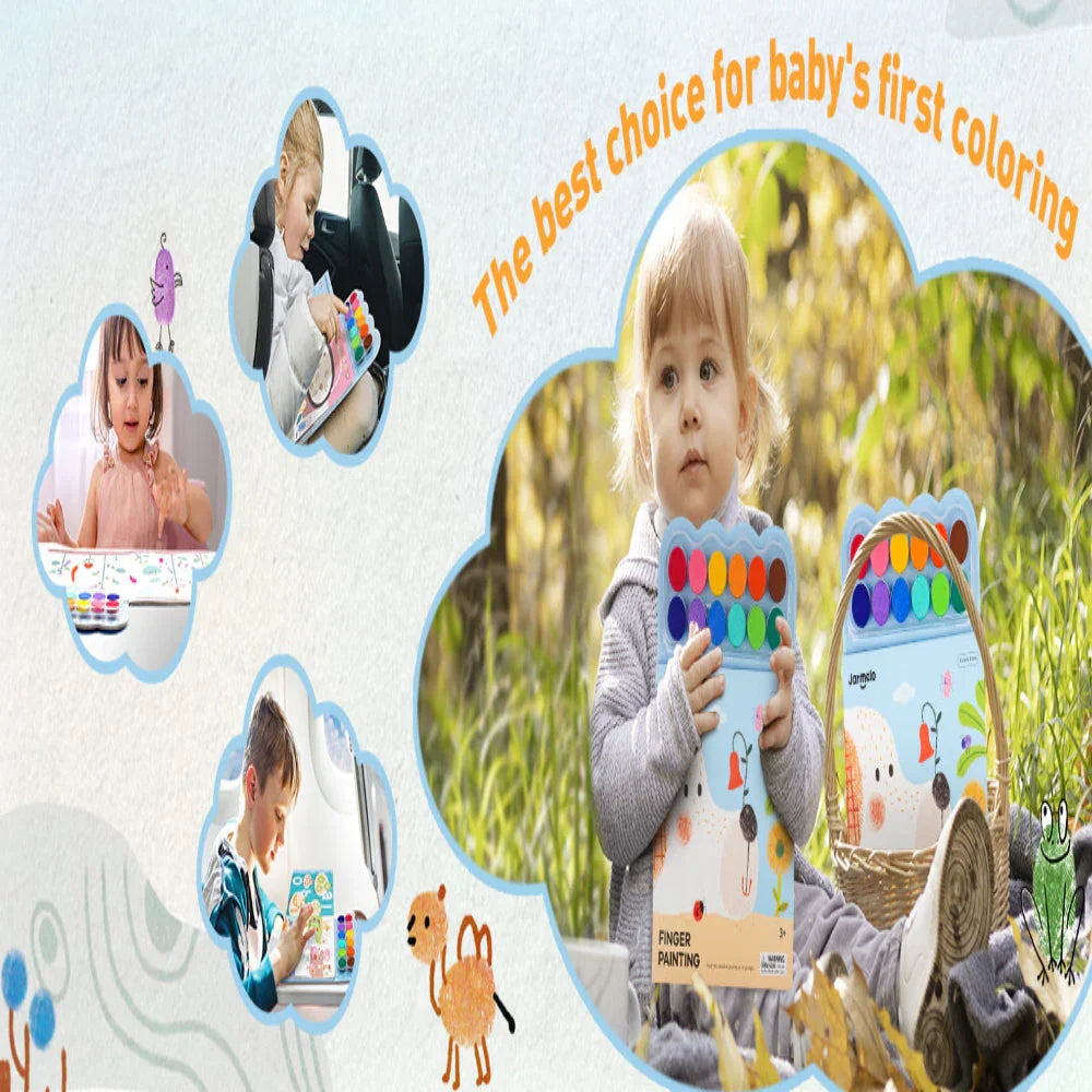 Jar Melo Finger Painting- A Lively Forest Book - Jaiman Toys