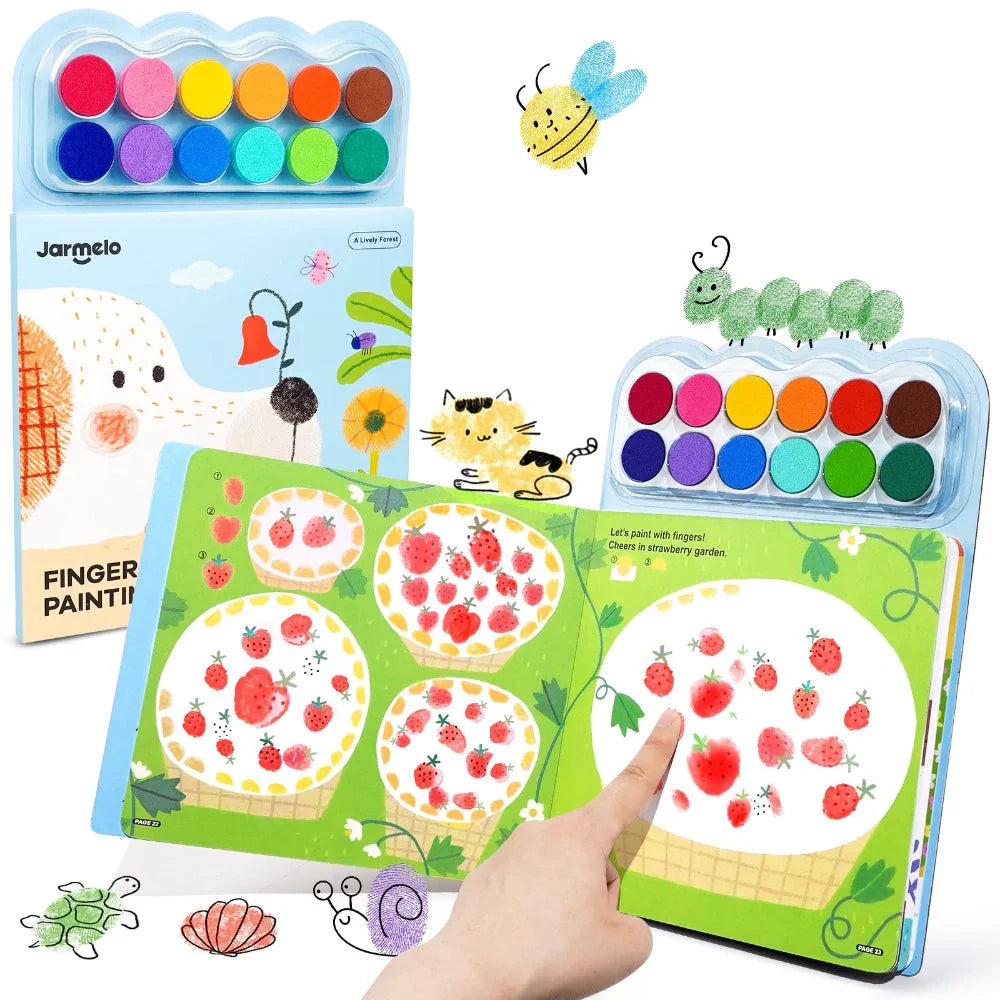 Jar Melo Finger Painting- A Lively Forest Book - Jaiman Toys