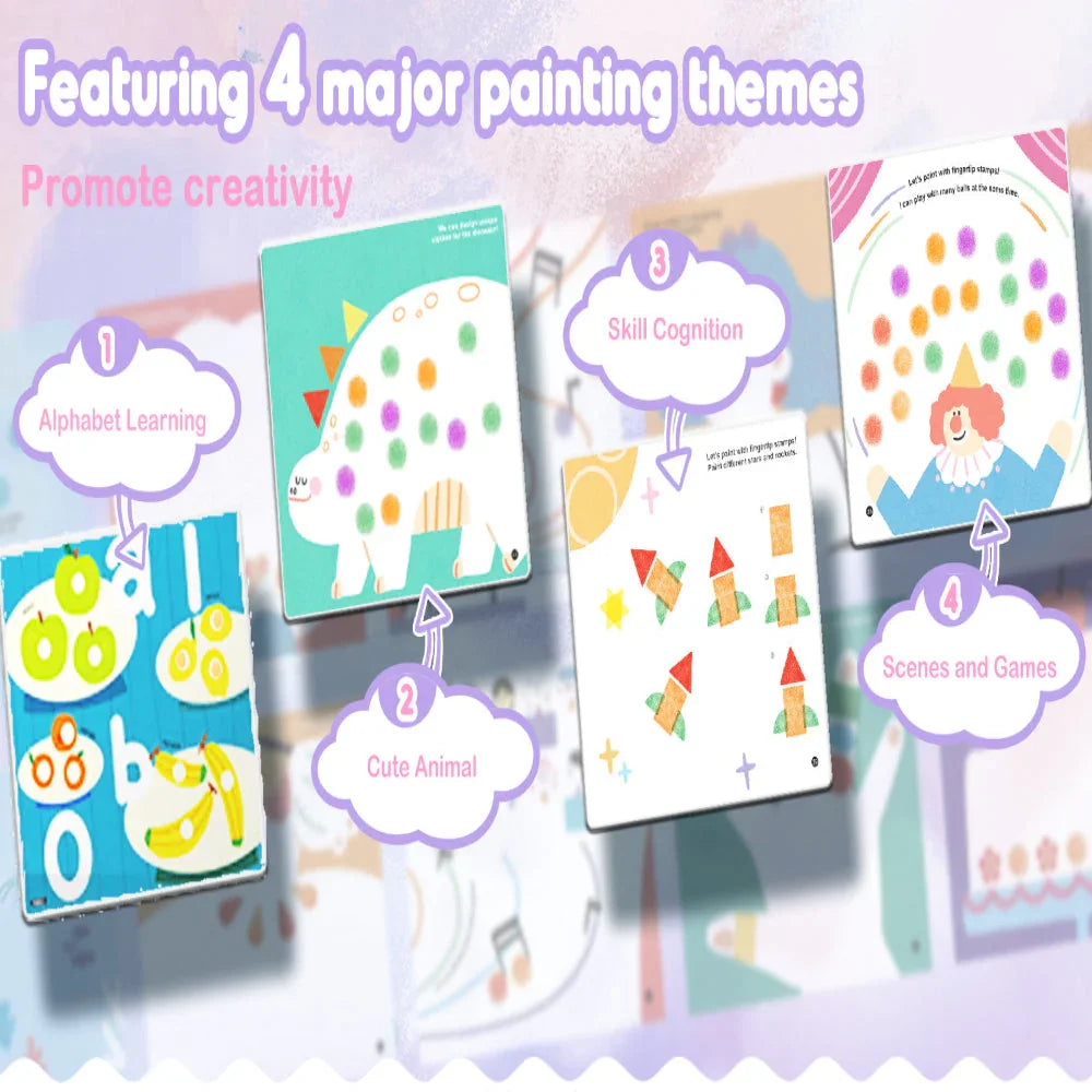 Jar Melo Finger Painting Stamp Fun Book - Jaiman Toys