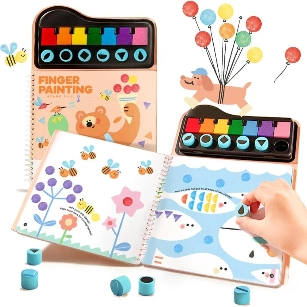 Jar Melo Finger Painting Stamp Fun Book - Jaiman Toys