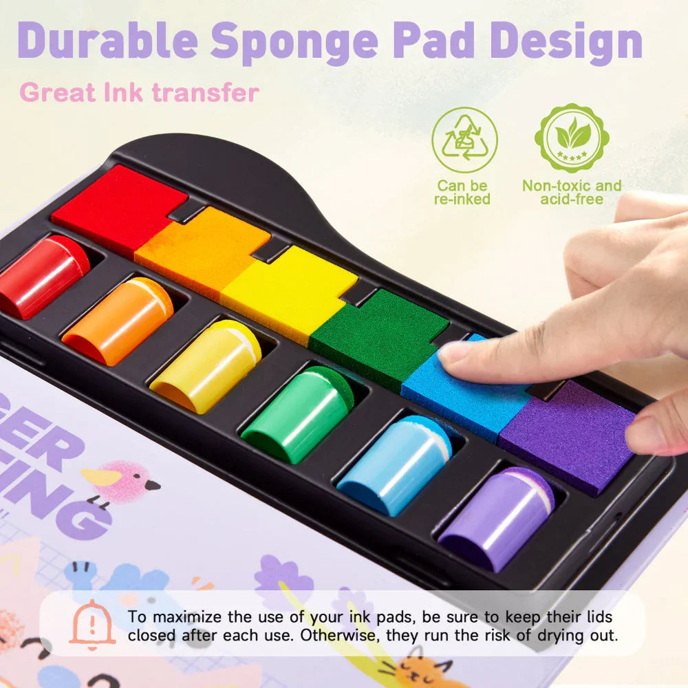 Jar Melo Finger Painting Stamp Fun Book - Jaiman Toys