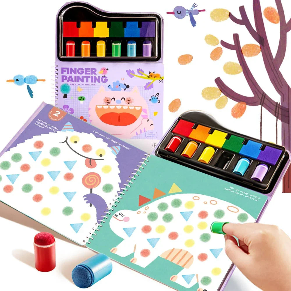 Jar Melo Finger Painting Stamp Fun Book - Jaiman Toys