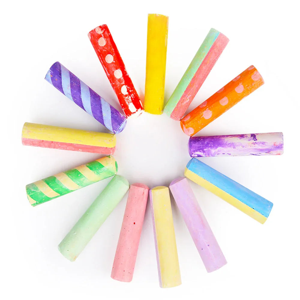 Jar Melo Jumbo Sidewalk Chalk - 24 Colors Kit with 2 Holder - Jaiman Toys