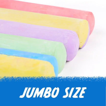 Jar Melo Jumbo Sidewalk Chalk - 24 Colors Kit with 2 Holder - Jaiman Toys