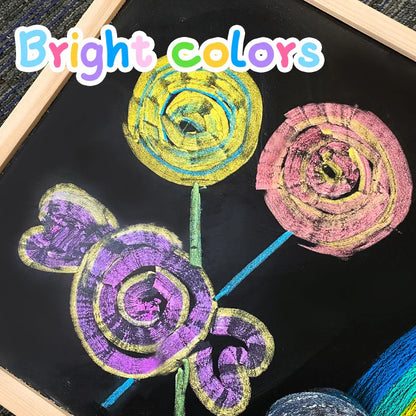 Jar Melo Jumbo Sidewalk Chalk - 24 Colors Kit with 2 Holder - Jaiman Toys