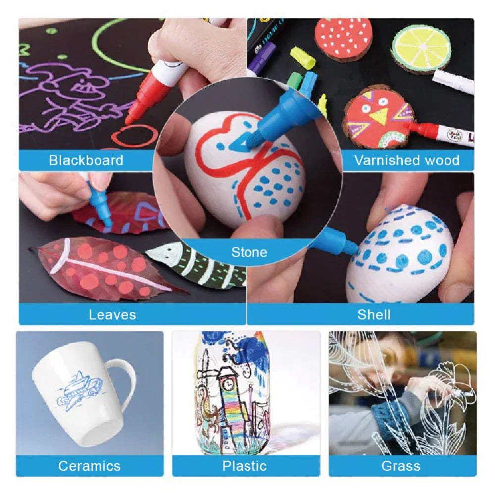 Jar Melo Liquid Chalk Markers -6 Colors - Jaiman Toys