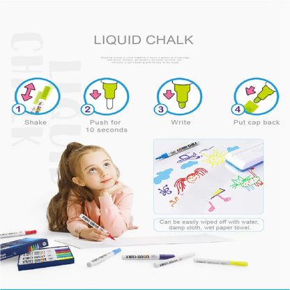 Jar Melo Liquid Chalk Markers -6 Colors - Jaiman Toys