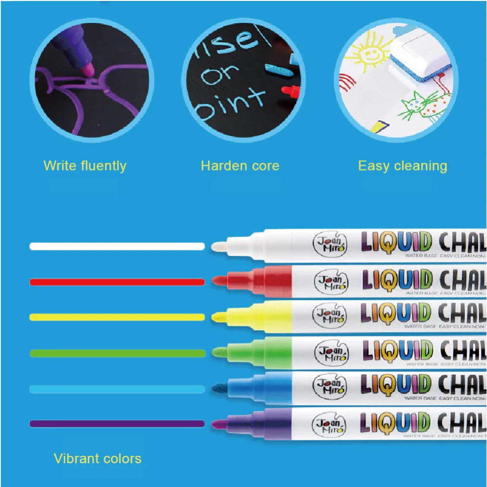 Jar Melo Liquid Chalk Markers -6 Colors - Jaiman Toys