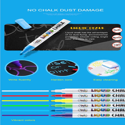 Jar Melo Liquid Chalk Markers -6 Colors - Jaiman Toys