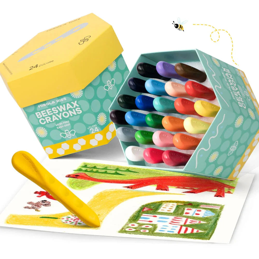 Jar Melo Mess Free Easy Grip Beeswax Crayons - Jaiman Toys