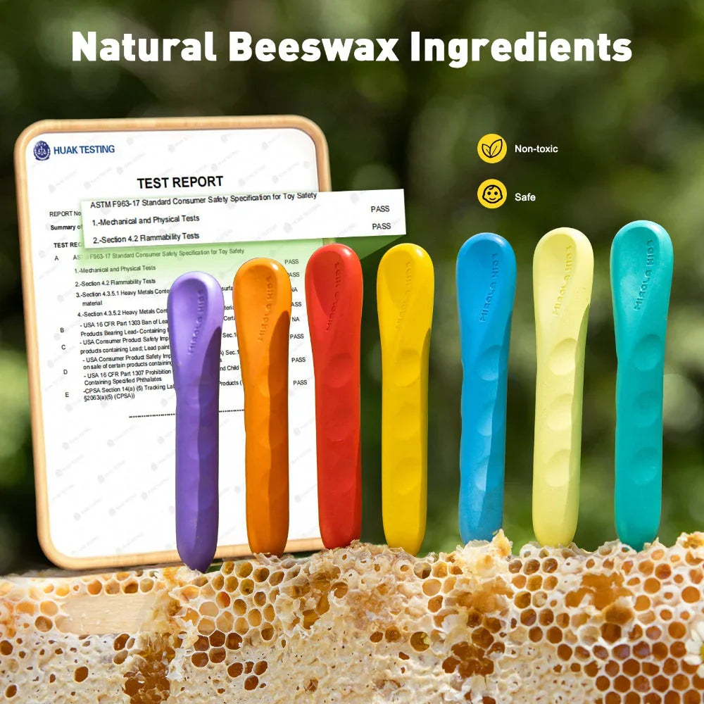 Jar Melo Mess Free Easy Grip Beeswax Crayons - Jaiman Toys