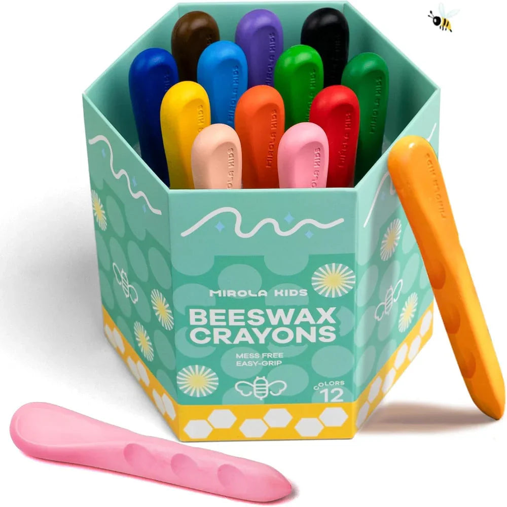 Jar Melo Mess Free Easy Grip Beeswax Crayons - Jaiman Toys